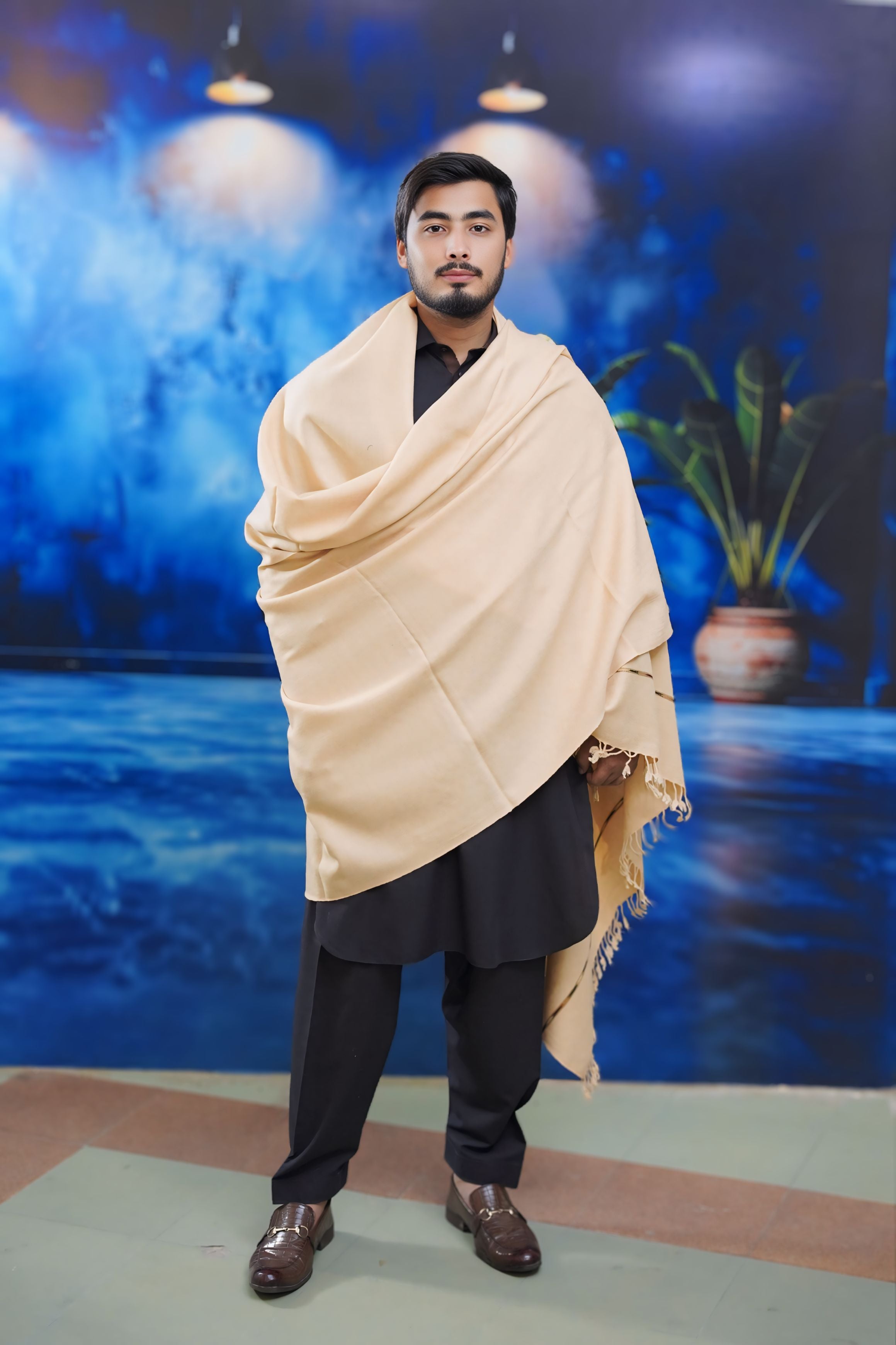 Elegant Wool Shawl for Men