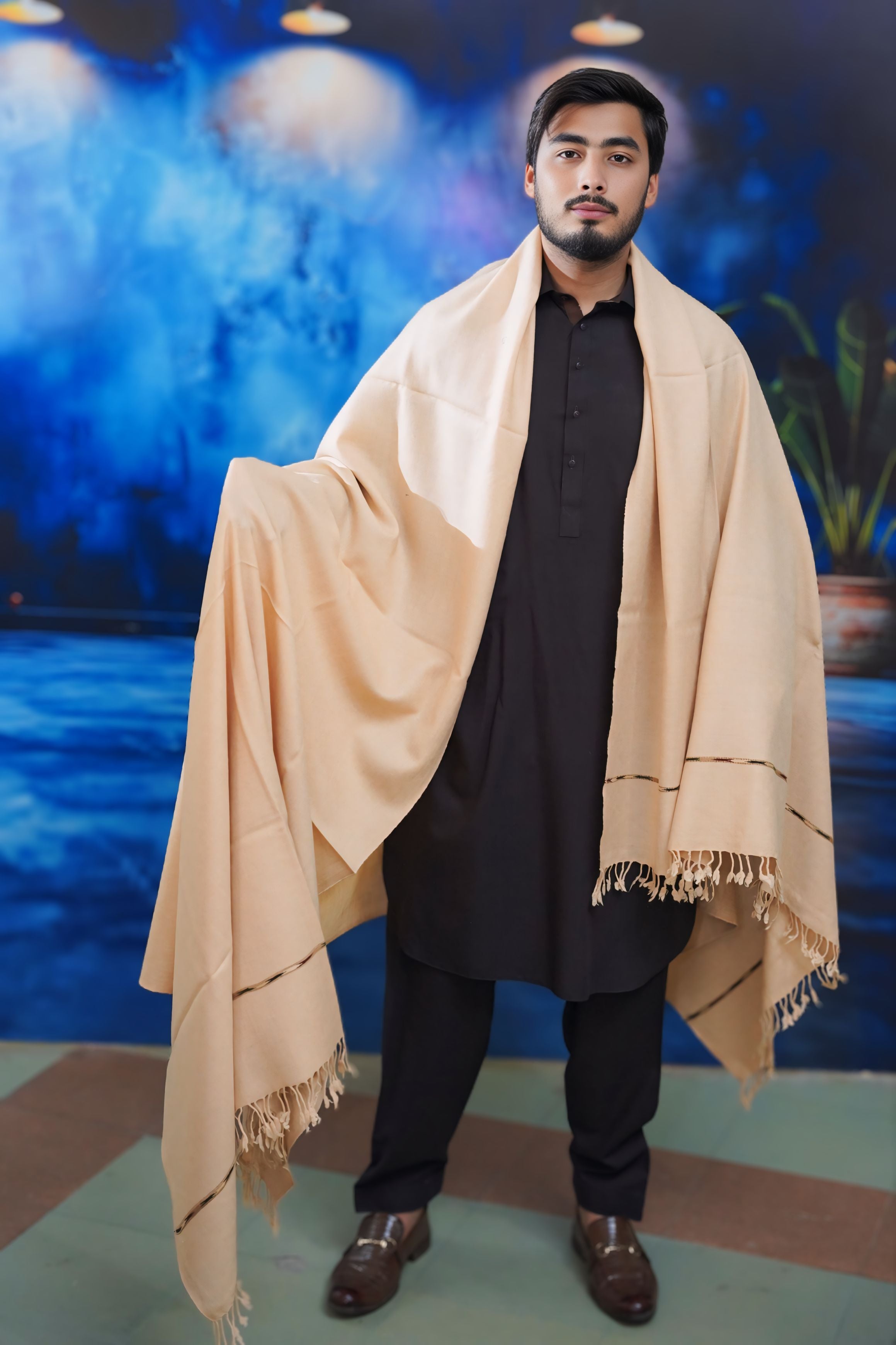 Elegant Wool Shawl for Men